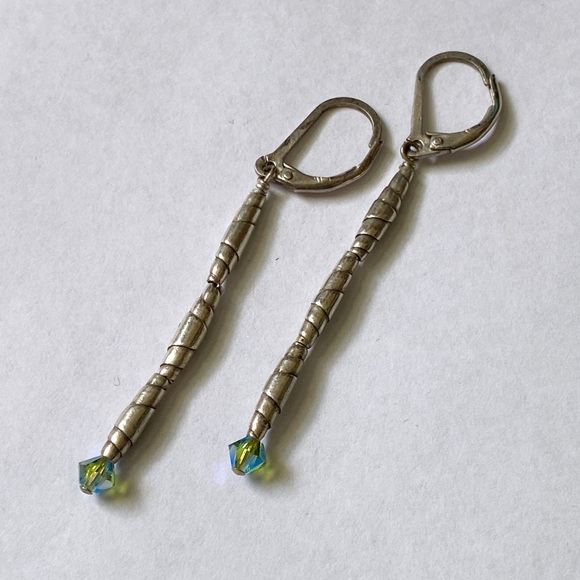 Swarovski Crystal and Fine Thai Silver Earrings - Picture 1 of 4